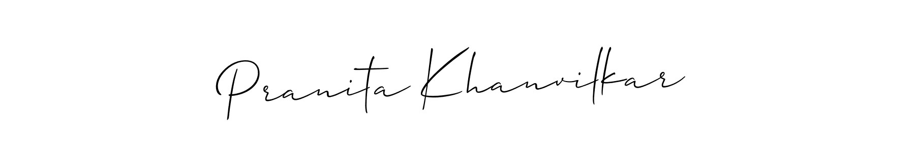 Design your own signature with our free online signature maker. With this signature software, you can create a handwritten (Allison_Script) signature for name Pranita Khanvilkar. Pranita Khanvilkar signature style 2 images and pictures png