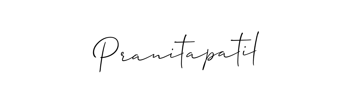Design your own signature with our free online signature maker. With this signature software, you can create a handwritten (Allison_Script) signature for name Pranitapatil. Pranitapatil signature style 2 images and pictures png