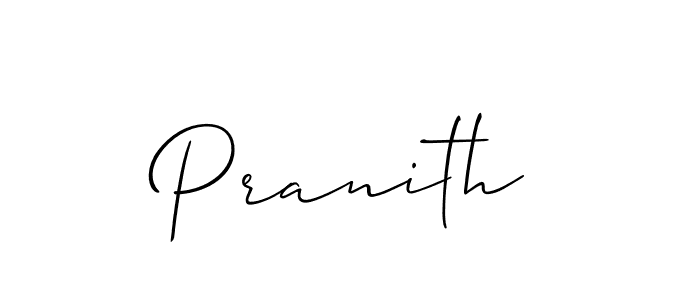 It looks lik you need a new signature style for name Pranith. Design unique handwritten (Allison_Script) signature with our free signature maker in just a few clicks. Pranith signature style 2 images and pictures png