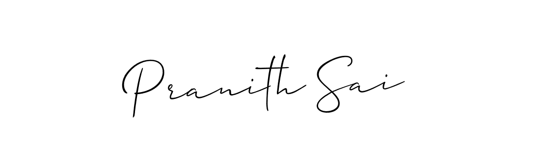 Also You can easily find your signature by using the search form. We will create Pranith Sai name handwritten signature images for you free of cost using Allison_Script sign style. Pranith Sai signature style 2 images and pictures png