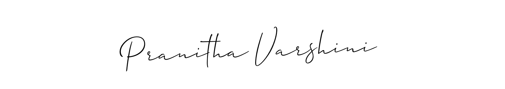 You should practise on your own different ways (Allison_Script) to write your name (Pranitha Varshini) in signature. don't let someone else do it for you. Pranitha Varshini signature style 2 images and pictures png