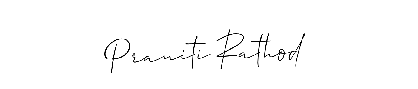 It looks lik you need a new signature style for name Praniti Rathod. Design unique handwritten (Allison_Script) signature with our free signature maker in just a few clicks. Praniti Rathod signature style 2 images and pictures png