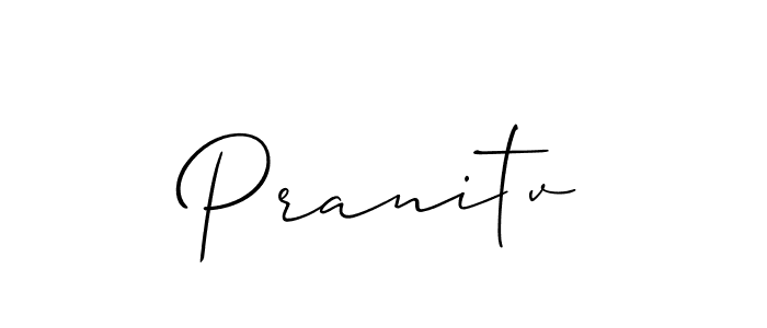 How to make Pranitv signature? Allison_Script is a professional autograph style. Create handwritten signature for Pranitv name. Pranitv signature style 2 images and pictures png