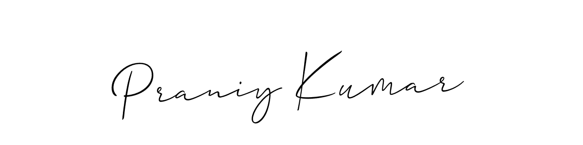 Praniy Kumar stylish signature style. Best Handwritten Sign (Allison_Script) for my name. Handwritten Signature Collection Ideas for my name Praniy Kumar. Praniy Kumar signature style 2 images and pictures png
