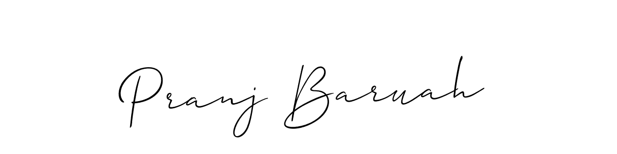 It looks lik you need a new signature style for name Pranj Baruah. Design unique handwritten (Allison_Script) signature with our free signature maker in just a few clicks. Pranj Baruah signature style 2 images and pictures png