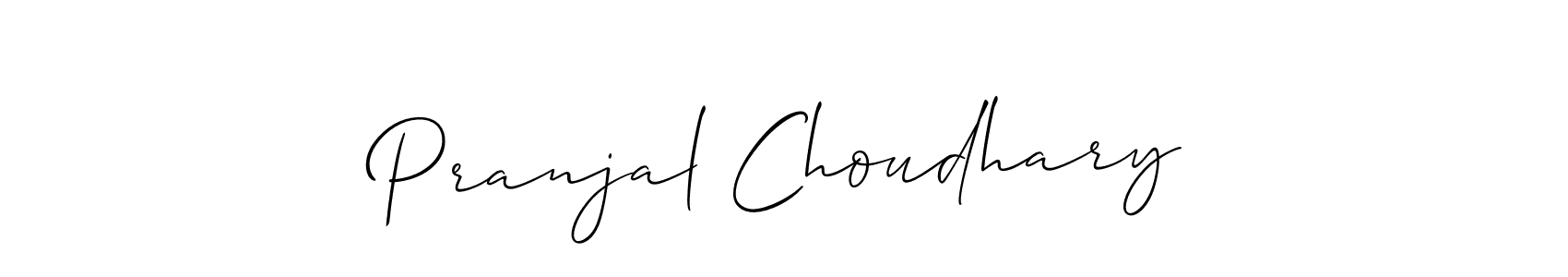 Create a beautiful signature design for name Pranjal Choudhary. With this signature (Allison_Script) fonts, you can make a handwritten signature for free. Pranjal Choudhary signature style 2 images and pictures png