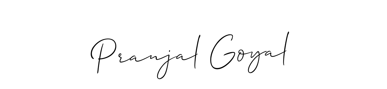 This is the best signature style for the Pranjal Goyal name. Also you like these signature font (Allison_Script). Mix name signature. Pranjal Goyal signature style 2 images and pictures png