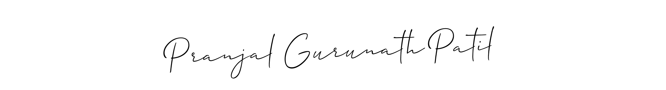 Make a beautiful signature design for name Pranjal Gurunath Patil. With this signature (Allison_Script) style, you can create a handwritten signature for free. Pranjal Gurunath Patil signature style 2 images and pictures png