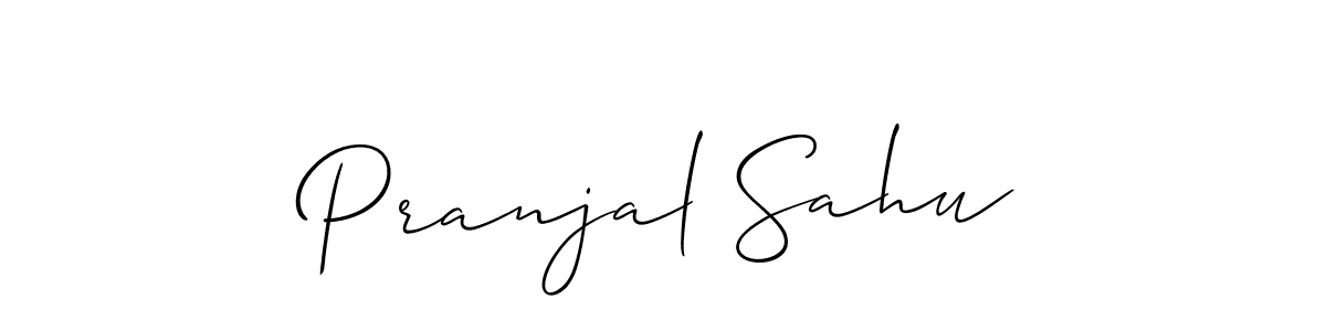 Make a beautiful signature design for name Pranjal Sahu. With this signature (Allison_Script) style, you can create a handwritten signature for free. Pranjal Sahu signature style 2 images and pictures png