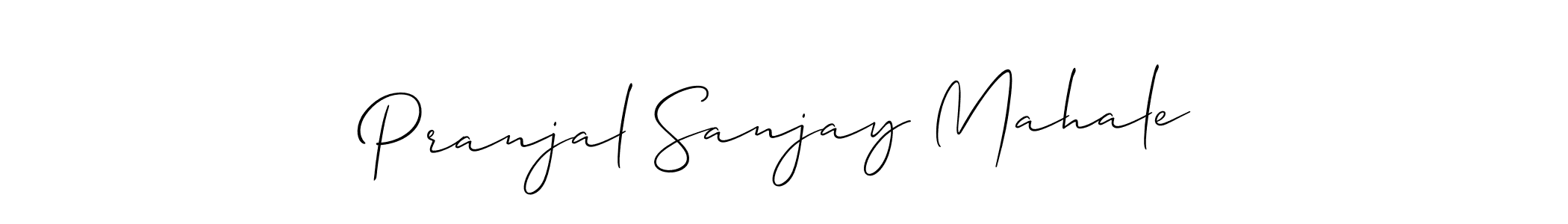 How to make Pranjal Sanjay Mahale name signature. Use Allison_Script style for creating short signs online. This is the latest handwritten sign. Pranjal Sanjay Mahale signature style 2 images and pictures png