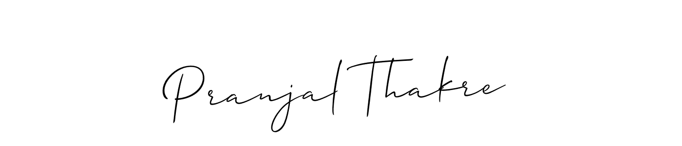 Make a beautiful signature design for name Pranjal Thakre. With this signature (Allison_Script) style, you can create a handwritten signature for free. Pranjal Thakre signature style 2 images and pictures png