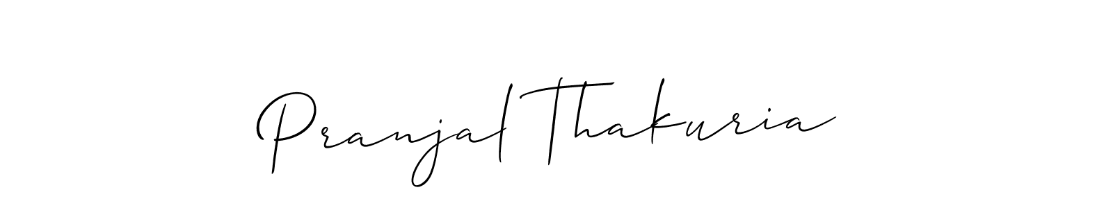 How to make Pranjal Thakuria name signature. Use Allison_Script style for creating short signs online. This is the latest handwritten sign. Pranjal Thakuria signature style 2 images and pictures png
