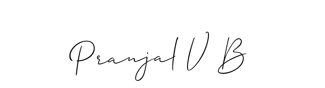 Pranjal V B stylish signature style. Best Handwritten Sign (Allison_Script) for my name. Handwritten Signature Collection Ideas for my name Pranjal V B. Pranjal V B signature style 2 images and pictures png