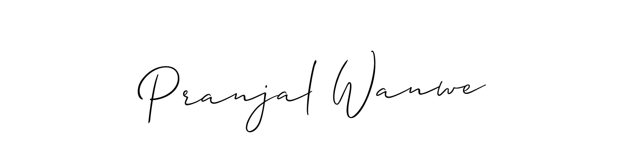 You should practise on your own different ways (Allison_Script) to write your name (Pranjal Wanwe) in signature. don't let someone else do it for you. Pranjal Wanwe signature style 2 images and pictures png