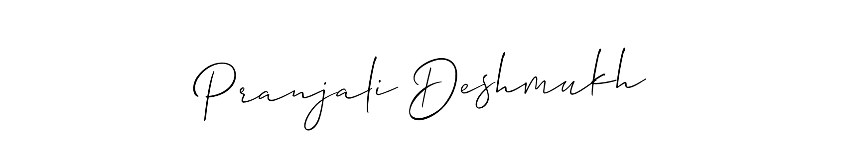 How to make Pranjali Deshmukh name signature. Use Allison_Script style for creating short signs online. This is the latest handwritten sign. Pranjali Deshmukh signature style 2 images and pictures png