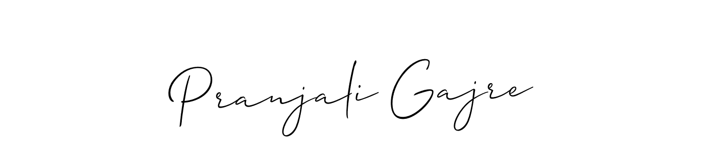 if you are searching for the best signature style for your name Pranjali Gajre. so please give up your signature search. here we have designed multiple signature styles  using Allison_Script. Pranjali Gajre signature style 2 images and pictures png