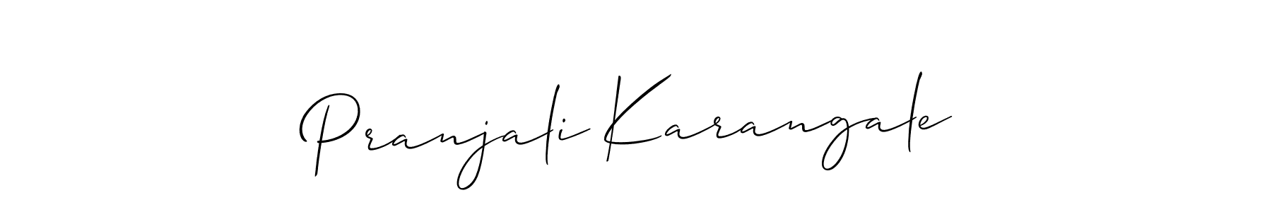 Make a beautiful signature design for name Pranjali Karangale. With this signature (Allison_Script) style, you can create a handwritten signature for free. Pranjali Karangale signature style 2 images and pictures png