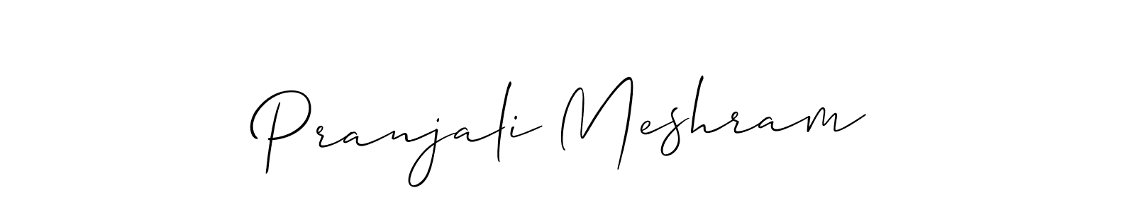 Pranjali Meshram stylish signature style. Best Handwritten Sign (Allison_Script) for my name. Handwritten Signature Collection Ideas for my name Pranjali Meshram. Pranjali Meshram signature style 2 images and pictures png