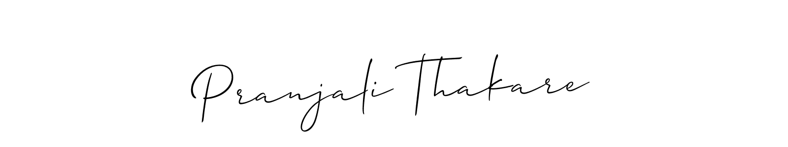 Create a beautiful signature design for name Pranjali Thakare. With this signature (Allison_Script) fonts, you can make a handwritten signature for free. Pranjali Thakare signature style 2 images and pictures png