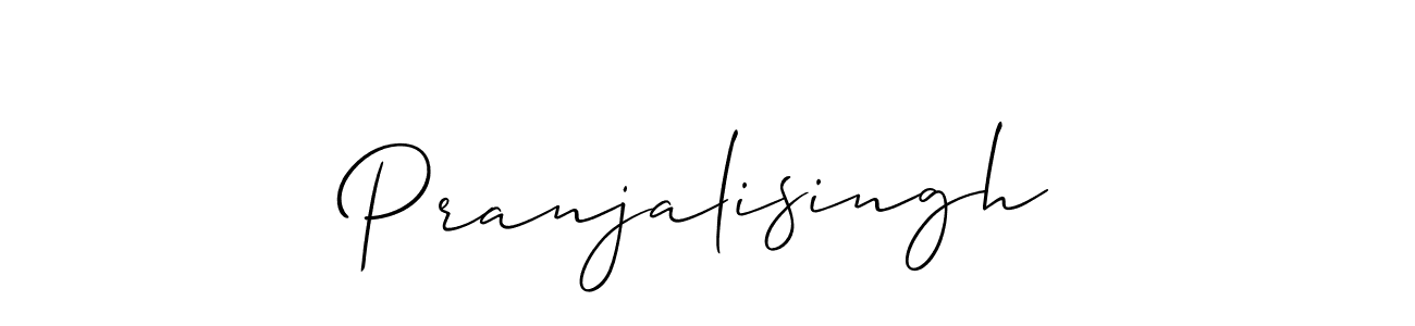 Allison_Script is a professional signature style that is perfect for those who want to add a touch of class to their signature. It is also a great choice for those who want to make their signature more unique. Get Pranjalisingh name to fancy signature for free. Pranjalisingh signature style 2 images and pictures png