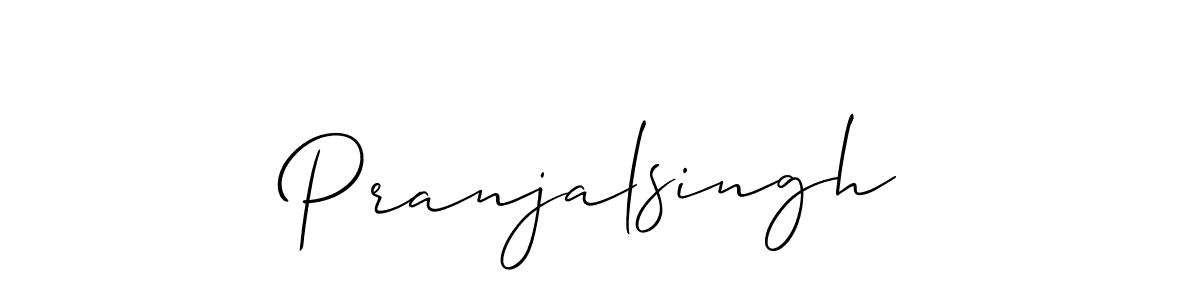 It looks lik you need a new signature style for name Pranjalsingh. Design unique handwritten (Allison_Script) signature with our free signature maker in just a few clicks. Pranjalsingh signature style 2 images and pictures png