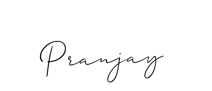 It looks lik you need a new signature style for name Pranjay. Design unique handwritten (Allison_Script) signature with our free signature maker in just a few clicks. Pranjay signature style 2 images and pictures png