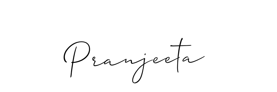 Also we have Pranjeeta name is the best signature style. Create professional handwritten signature collection using Allison_Script autograph style. Pranjeeta signature style 2 images and pictures png