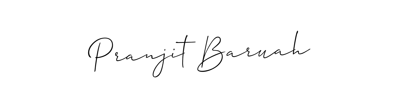 Similarly Allison_Script is the best handwritten signature design. Signature creator online .You can use it as an online autograph creator for name Pranjit Baruah. Pranjit Baruah signature style 2 images and pictures png