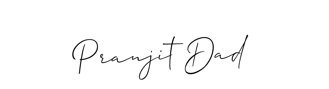 How to make Pranjit Dad name signature. Use Allison_Script style for creating short signs online. This is the latest handwritten sign. Pranjit Dad signature style 2 images and pictures png