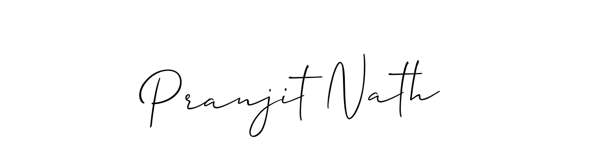 How to make Pranjit Nath signature? Allison_Script is a professional autograph style. Create handwritten signature for Pranjit Nath name. Pranjit Nath signature style 2 images and pictures png