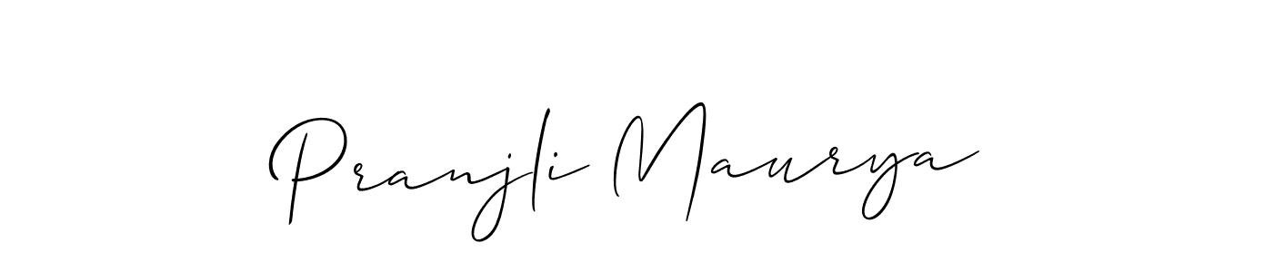 Also You can easily find your signature by using the search form. We will create Pranjli Maurya name handwritten signature images for you free of cost using Allison_Script sign style. Pranjli Maurya signature style 2 images and pictures png