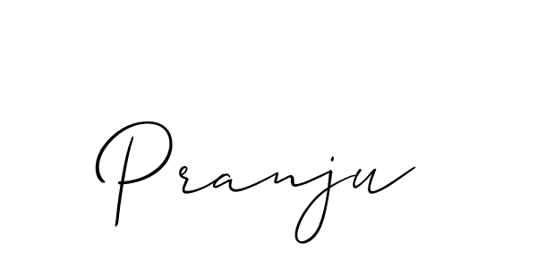 The best way (Allison_Script) to make a short signature is to pick only two or three words in your name. The name Pranju include a total of six letters. For converting this name. Pranju signature style 2 images and pictures png
