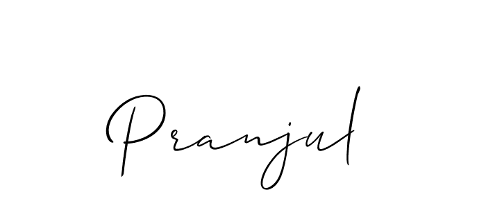 How to make Pranjul name signature. Use Allison_Script style for creating short signs online. This is the latest handwritten sign. Pranjul signature style 2 images and pictures png