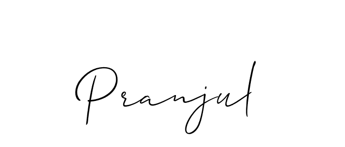 Also You can easily find your signature by using the search form. We will create Pranjul name handwritten signature images for you free of cost using Allison_Script sign style. Pranjul signature style 2 images and pictures png