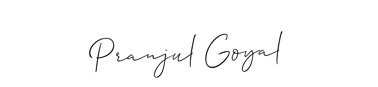 if you are searching for the best signature style for your name Pranjul Goyal. so please give up your signature search. here we have designed multiple signature styles  using Allison_Script. Pranjul Goyal signature style 2 images and pictures png