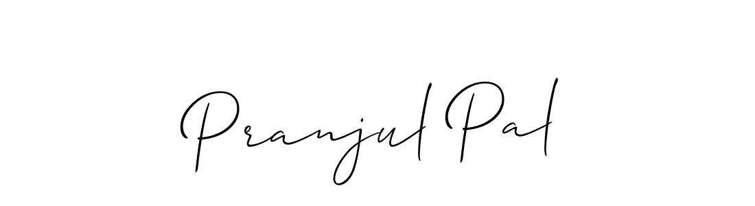 How to make Pranjul Pal name signature. Use Allison_Script style for creating short signs online. This is the latest handwritten sign. Pranjul Pal signature style 2 images and pictures png