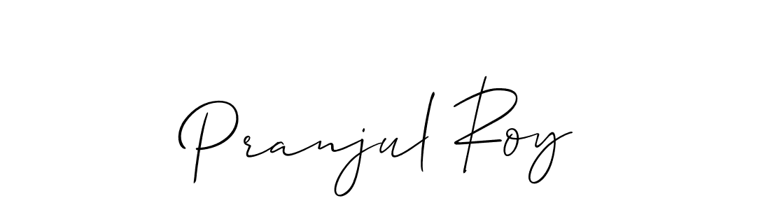 Create a beautiful signature design for name Pranjul Roy. With this signature (Allison_Script) fonts, you can make a handwritten signature for free. Pranjul Roy signature style 2 images and pictures png