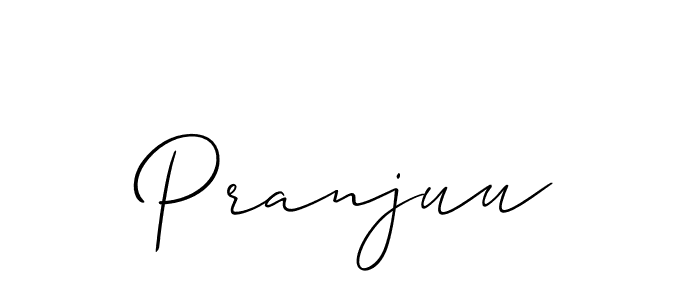 How to make Pranjuu name signature. Use Allison_Script style for creating short signs online. This is the latest handwritten sign. Pranjuu signature style 2 images and pictures png