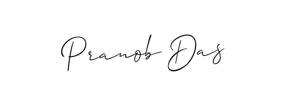 Allison_Script is a professional signature style that is perfect for those who want to add a touch of class to their signature. It is also a great choice for those who want to make their signature more unique. Get Pranob Das name to fancy signature for free. Pranob Das signature style 2 images and pictures png
