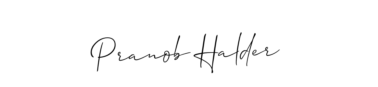 Also You can easily find your signature by using the search form. We will create Pranob Halder name handwritten signature images for you free of cost using Allison_Script sign style. Pranob Halder signature style 2 images and pictures png