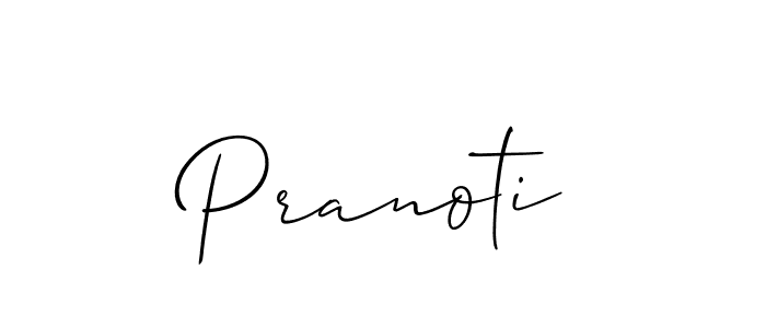 The best way (Allison_Script) to make a short signature is to pick only two or three words in your name. The name Pranoti include a total of six letters. For converting this name. Pranoti signature style 2 images and pictures png