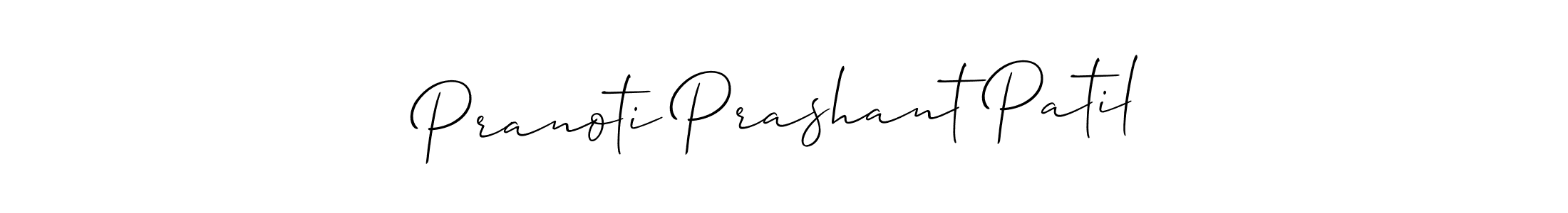 Create a beautiful signature design for name Pranoti Prashant Patil. With this signature (Allison_Script) fonts, you can make a handwritten signature for free. Pranoti Prashant Patil signature style 2 images and pictures png