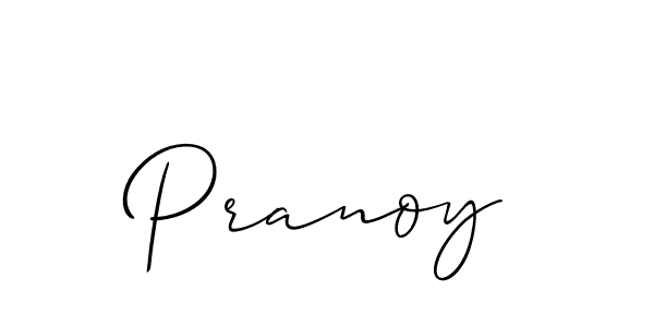 Make a beautiful signature design for name Pranoy. With this signature (Allison_Script) style, you can create a handwritten signature for free. Pranoy signature style 2 images and pictures png