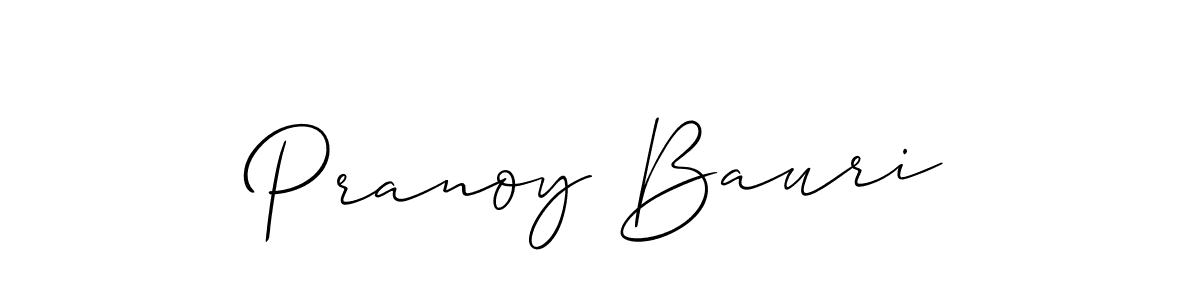 Use a signature maker to create a handwritten signature online. With this signature software, you can design (Allison_Script) your own signature for name Pranoy Bauri. Pranoy Bauri signature style 2 images and pictures png