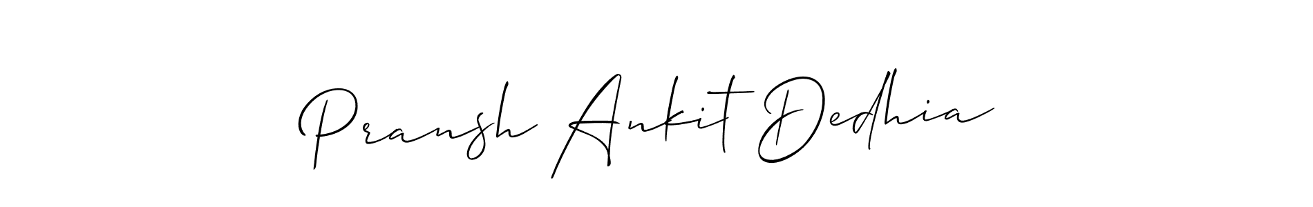 How to Draw Pransh Ankit Dedhia signature style? Allison_Script is a latest design signature styles for name Pransh Ankit Dedhia. Pransh Ankit Dedhia signature style 2 images and pictures png