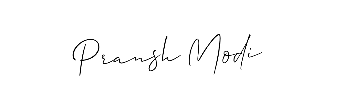 How to make Pransh Modi signature? Allison_Script is a professional autograph style. Create handwritten signature for Pransh Modi name. Pransh Modi signature style 2 images and pictures png