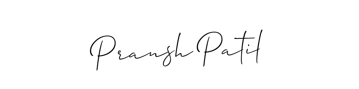 if you are searching for the best signature style for your name Pransh Patil. so please give up your signature search. here we have designed multiple signature styles  using Allison_Script. Pransh Patil signature style 2 images and pictures png