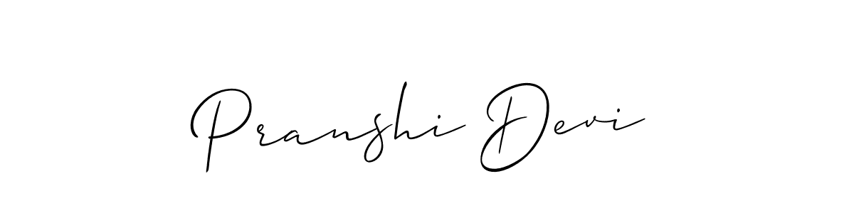 The best way (Allison_Script) to make a short signature is to pick only two or three words in your name. The name Pranshi Devi include a total of six letters. For converting this name. Pranshi Devi signature style 2 images and pictures png