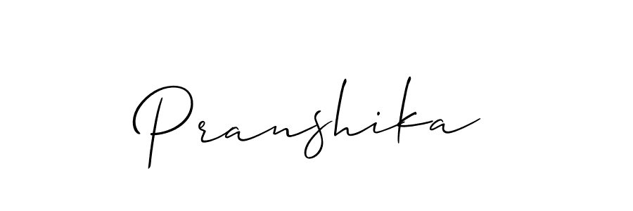 Make a short Pranshika signature style. Manage your documents anywhere anytime using Allison_Script. Create and add eSignatures, submit forms, share and send files easily. Pranshika signature style 2 images and pictures png