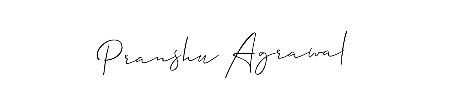 How to make Pranshu Agrawal signature? Allison_Script is a professional autograph style. Create handwritten signature for Pranshu Agrawal name. Pranshu Agrawal signature style 2 images and pictures png